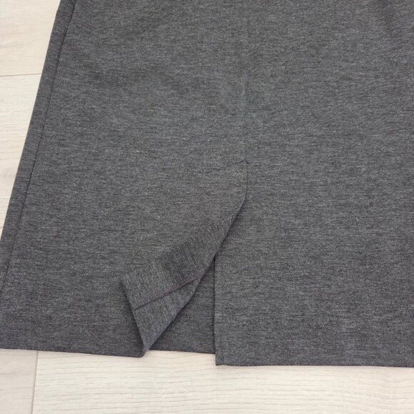 Emma James Knit Gray Pencil Skirt Womens Small Elastic Waist Midi Length Stretch - Picture 4 of 5